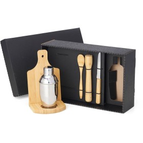 Kit Para Caipirinha Em Bambu Com Coqueteleira Personalizado H2024