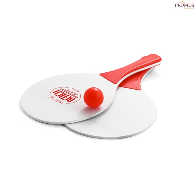 Kit Raquetes de Praia em MDF com Bola de PVC Personalizado H980035