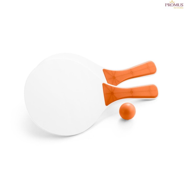 Kit Raquetes de Praia em MDF com Bola de PVC Personalizado H980035