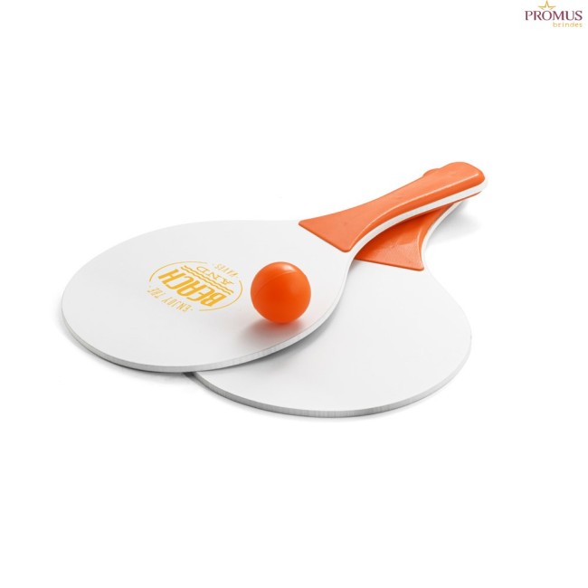 Kit Raquetes de Praia em MDF com Bola de PVC Personalizado H980035