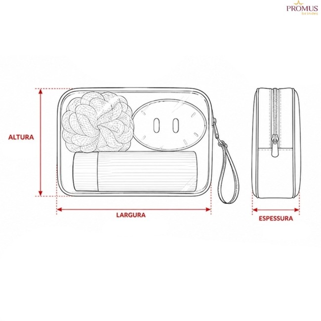 Kit Viagem 4 Peças Personalizado - H3853