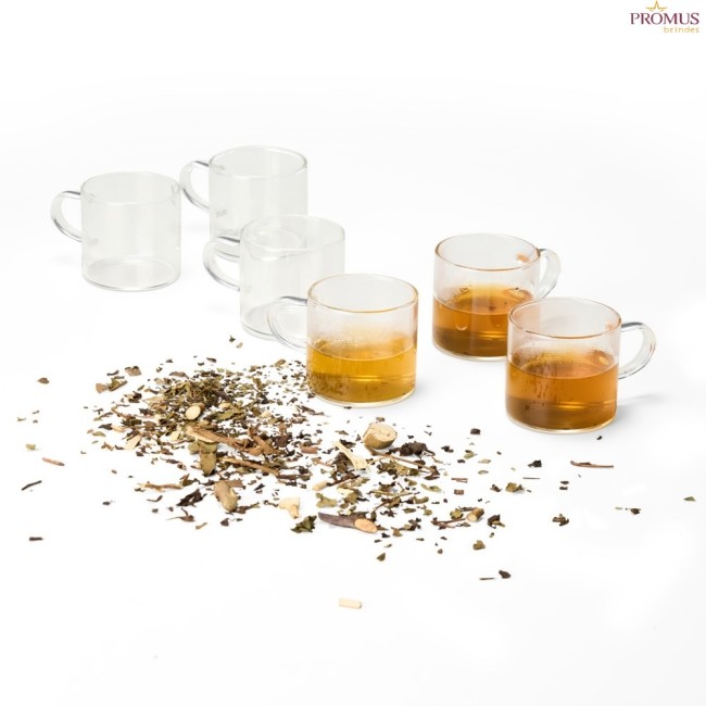 Kit Xícaras de vidro 6 Peças Personalizado - H3286