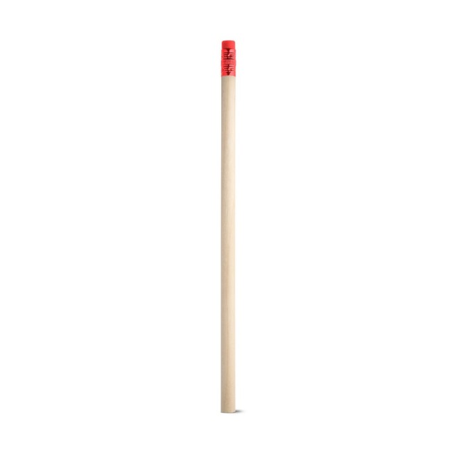 Lápis em Madeira Natural não Apontado com Borracha no Topo Personalizado - H510722 