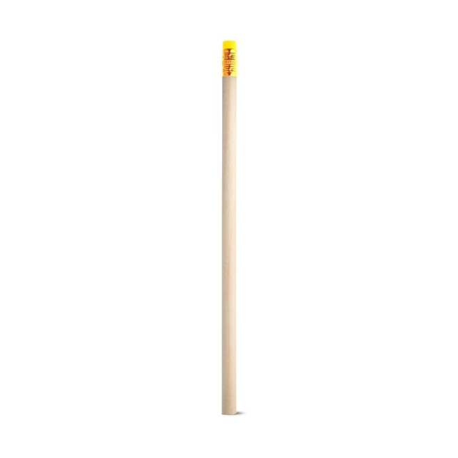 Lápis em Madeira Natural não Apontado com Borracha no Topo Personalizado - H510722 