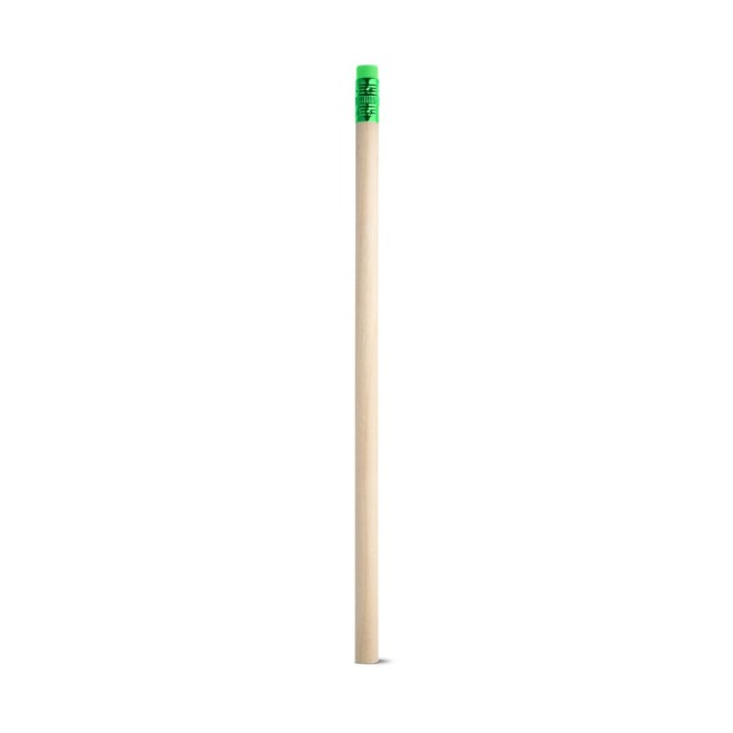 Lápis em Madeira Natural não Apontado com Borracha no Topo Personalizado - H510722 