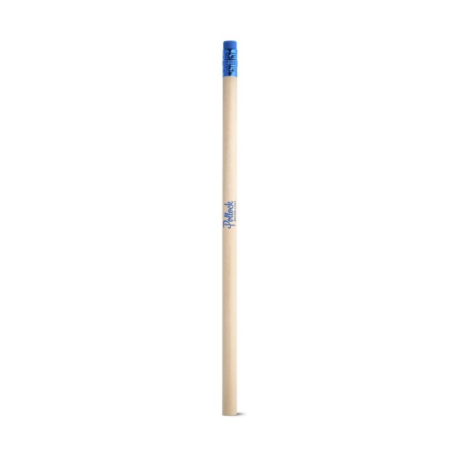 Lápis em Madeira Natural não Apontado com Borracha no Topo Personalizado - H510722 