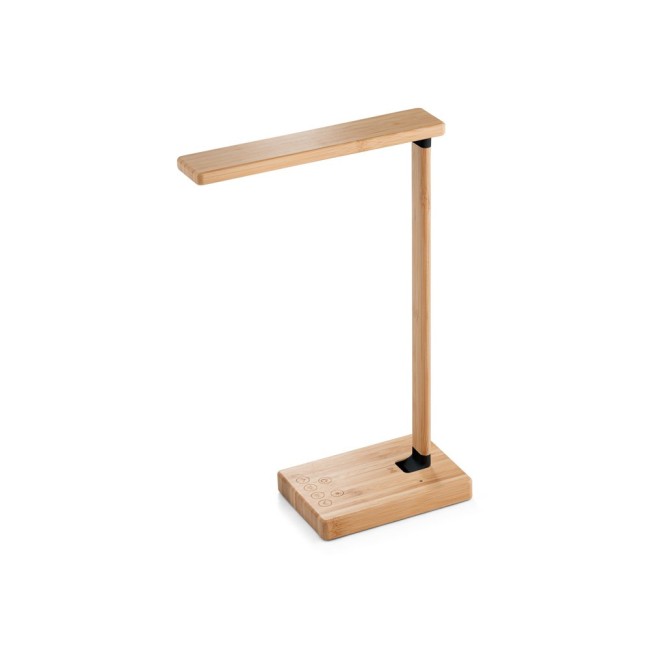 Luminária em bambu com carregador wireless Personalizada H970122