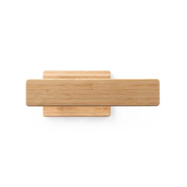 Luminária em bambu com carregador wireless Personalizada H970122