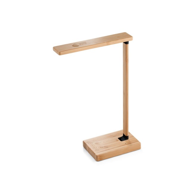 Luminária em bambu com carregador wireless Personalizada H970122