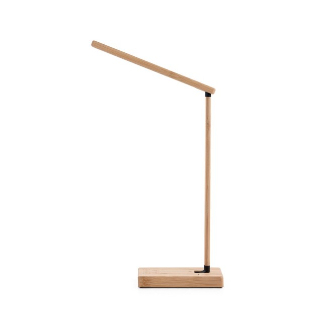 Luminária em bambu com carregador wireless Personalizada H970122