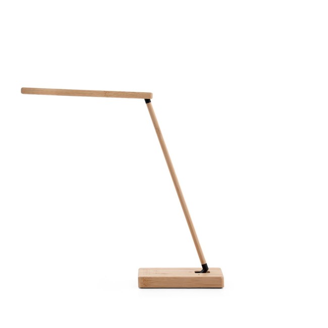 Luminária em bambu com carregador wireless Personalizada H970122