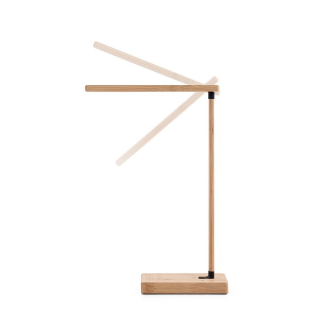 Luminária em bambu com carregador wireless Personalizada H970122