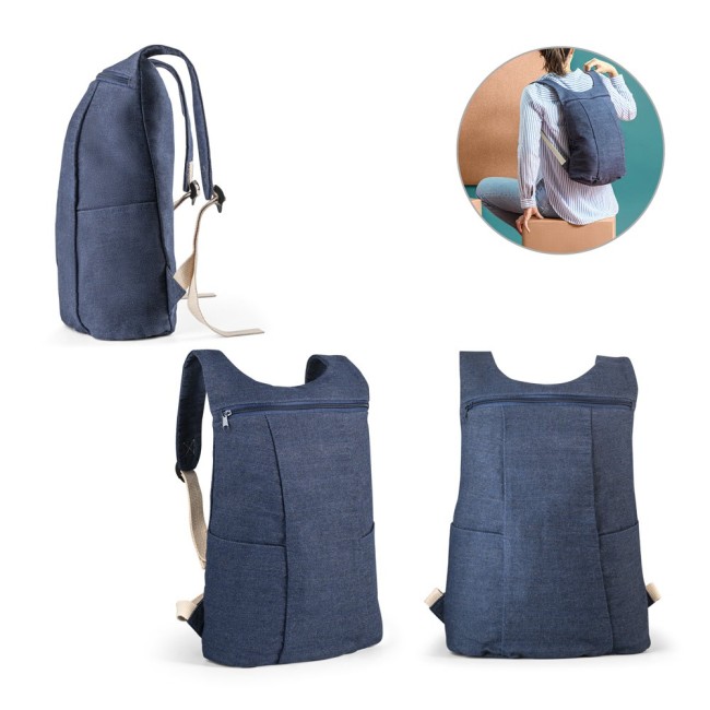 Mochila casual em denim reciclado (300 g/m²) H920094