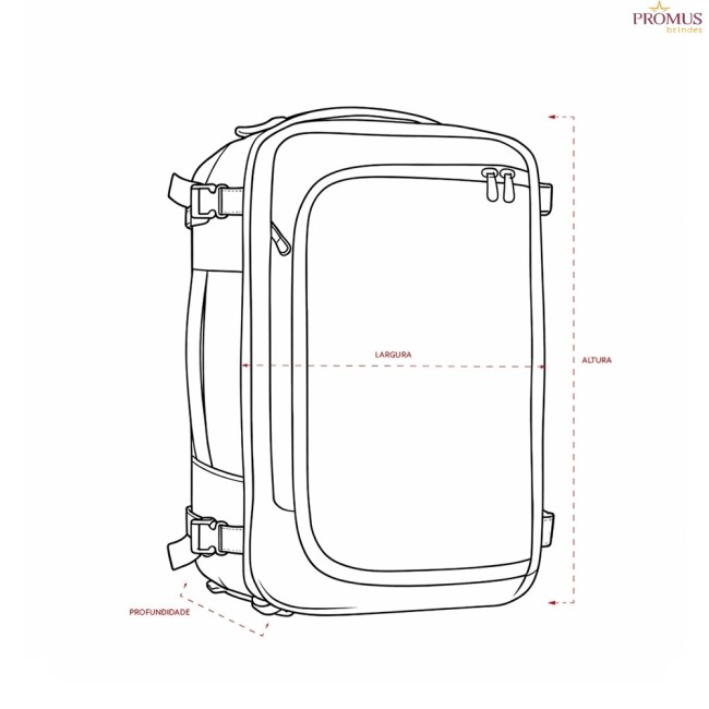 Mochila Couro Sintético 28 Litros Personalizada - H3755