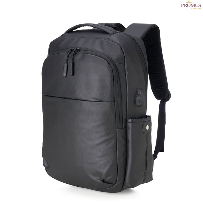 Mochila de Couro Sintético USB 20 Litros Personalizada - H3250