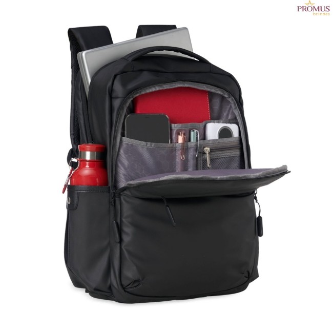 Mochila de Couro Sintético USB 20 Litros Personalizada - H3250