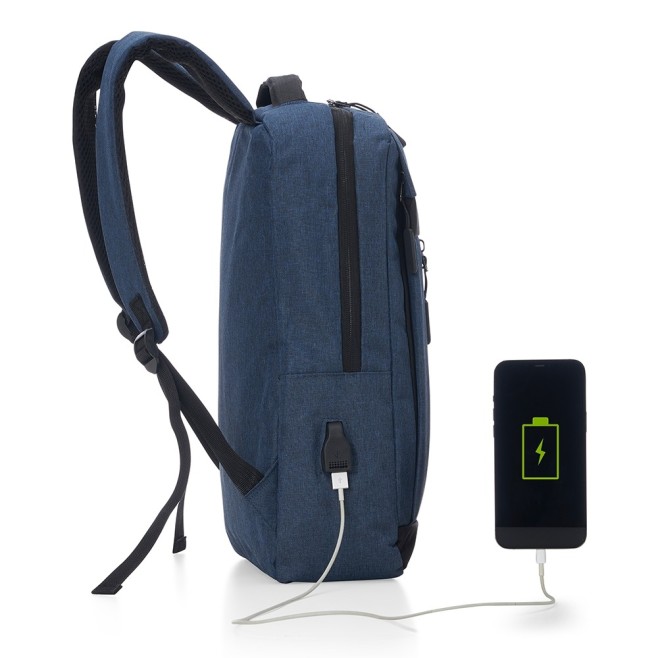 Mochila de Nylon USB 18L Promocional com Logo H2011