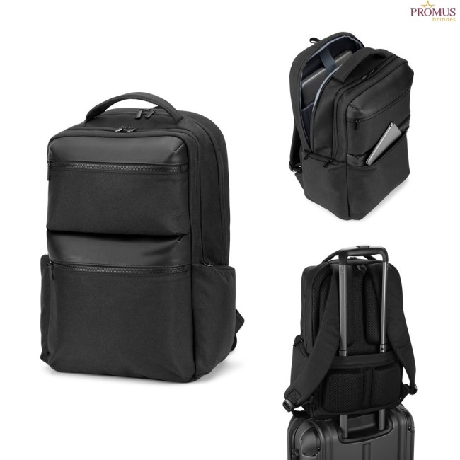 Mochila Executiva para Notebook 17.3" em Twill Reciclado Resistente à Água Personalizada H920541
