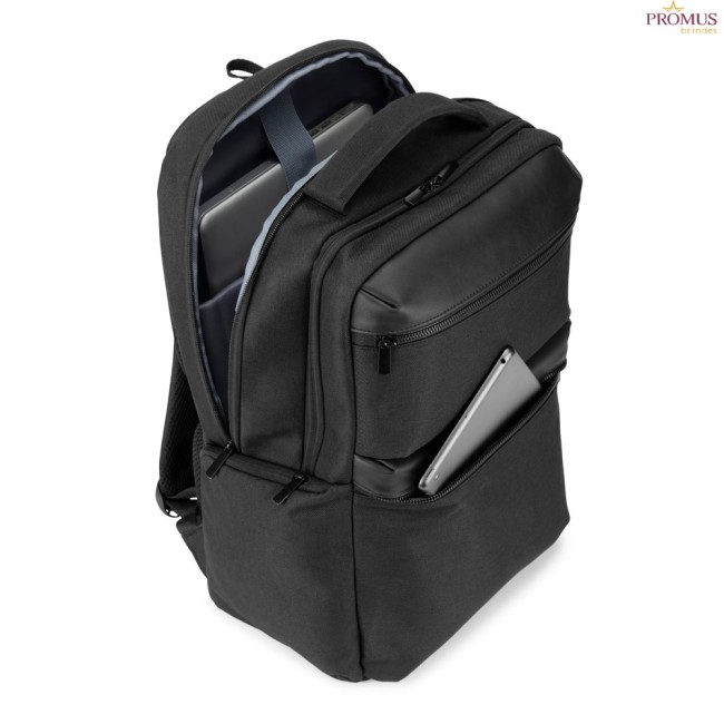 Mochila Executiva para Notebook 17.3" em Twill Reciclado Resistente à Água Personalizada H920541