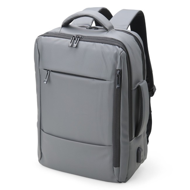 Mochila Personalizada em Couro Sintético USB 23 Litros H2884