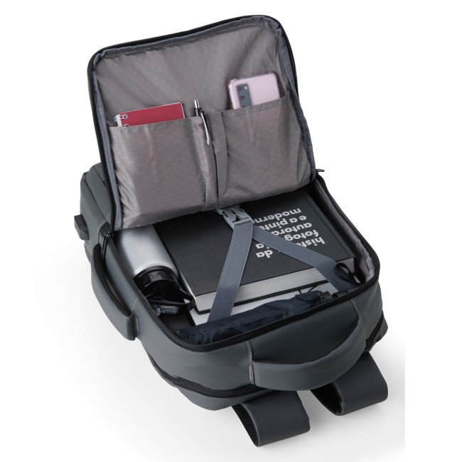 Mochila Personalizada em Couro Sintético USB 23 Litros H2884