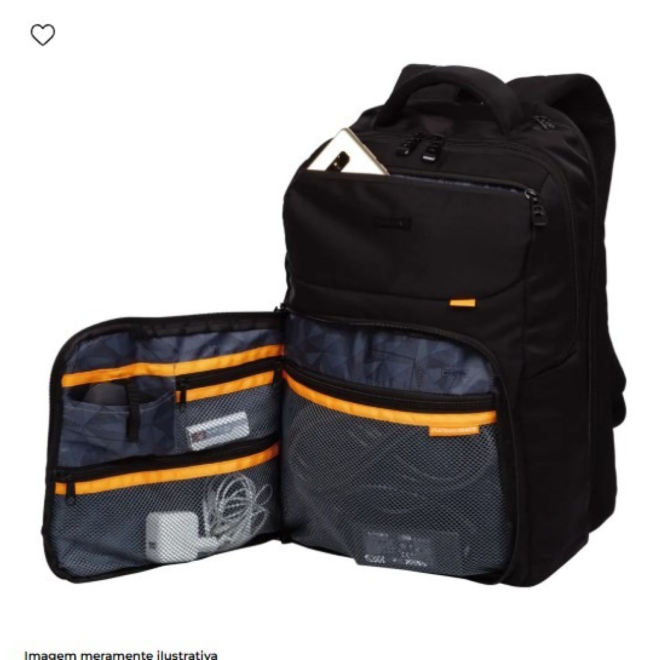 Mochila Poliéster Grande 2 Compartimento para Notebook Personalizada ...