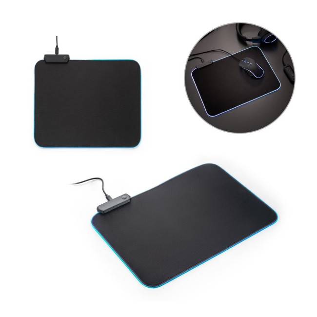 Mouse Pad para jogos em poliéster com base antiderrapante em borracha Personalizado H970134