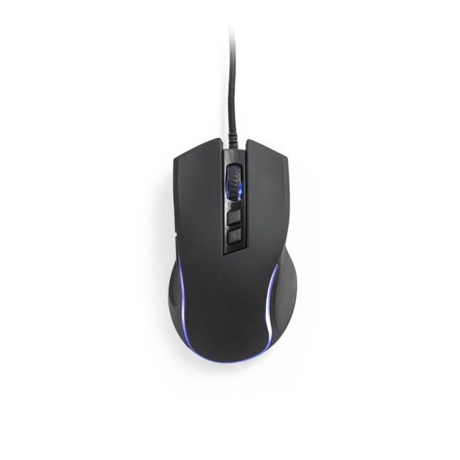 Mouse para jogos em ABS com acabamento em borracha Personalizado H970133