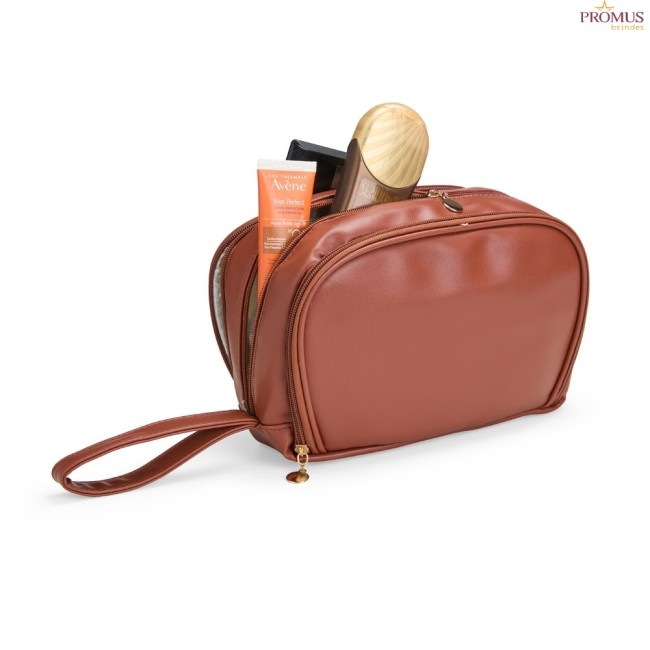 Necessaire de Couro Sintético Personalizada - H3266