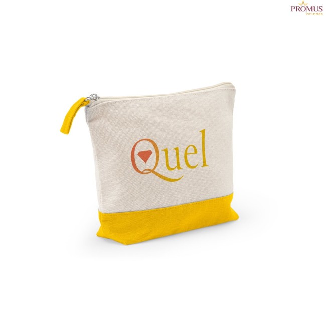 Necessaire para Cosméticos 100% Algodão Bicolor Personalizada H920536
