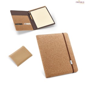 Pasta A4 em Cortiça com Bloco de Notas Personalizada H520069