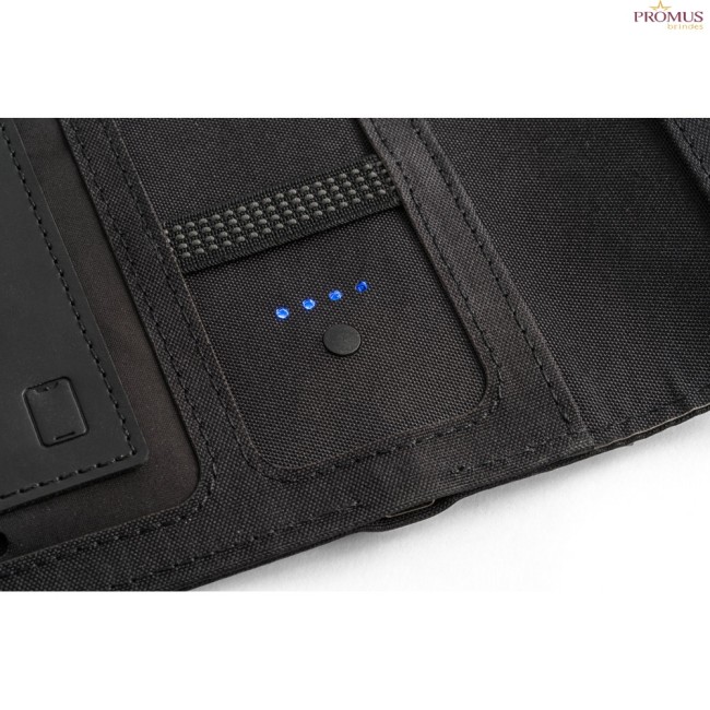 Pasta A5 em Poliéster Reciclado com Carregador por Indução 5.000 mAh Personalizada H530581