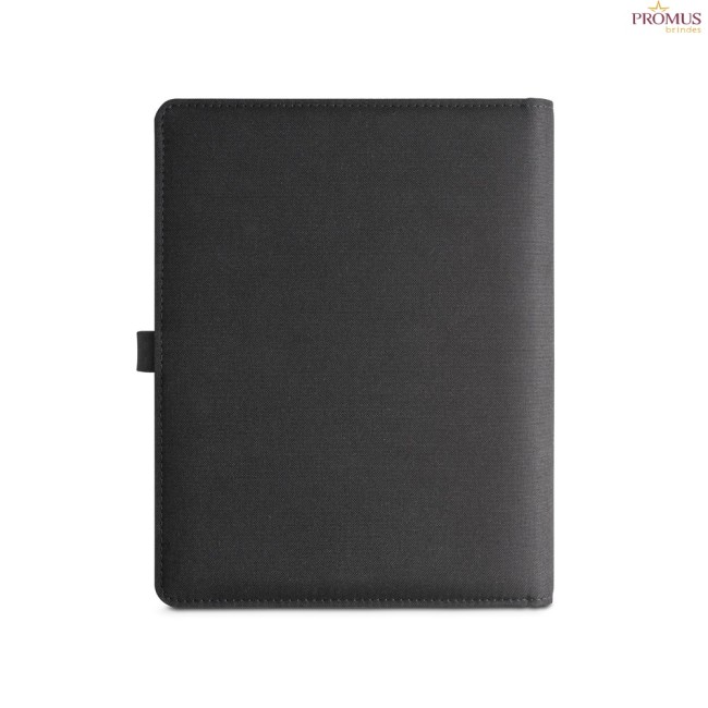 Pasta A5 em Poliéster Reciclado com Carregador por Indução 5.000 mAh Personalizada H530581