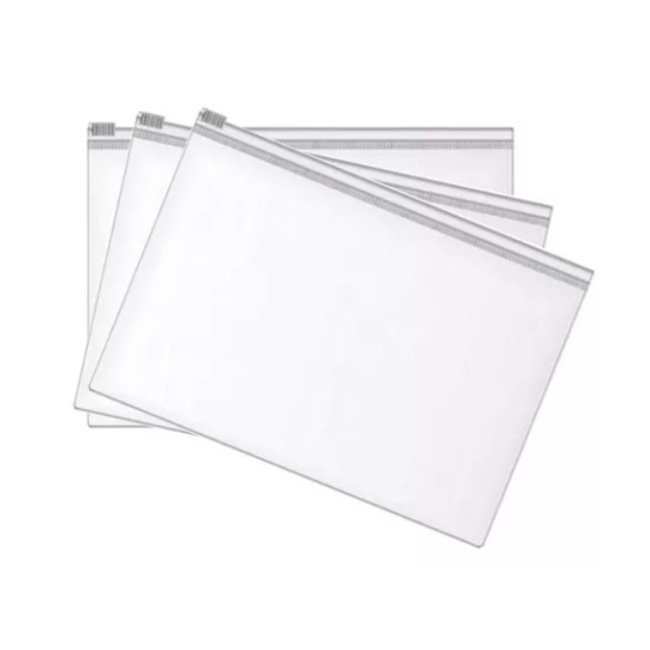 Pasta Zip Zap em PVC Cristal Transparente Promocional H2145