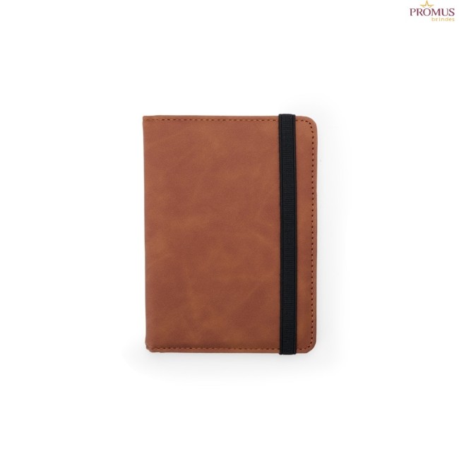 Porta passaporte em couro sintético Personalizado - H3504