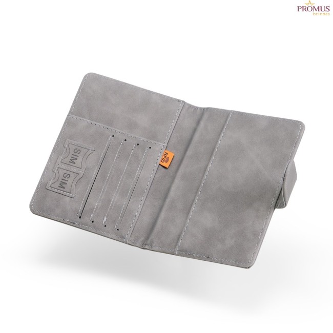Porta passaporte em couro sintético Personalizado - H3505