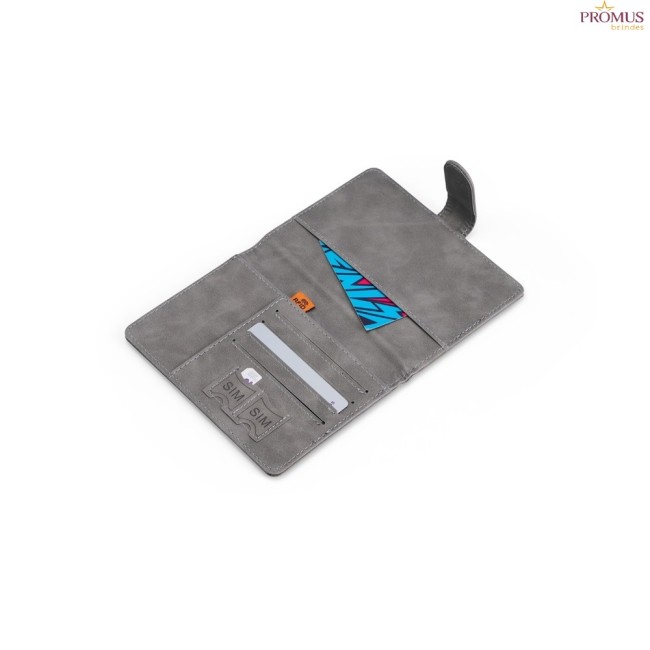 Porta passaporte em couro sintético Personalizado - H3505