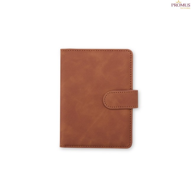 Porta passaporte em couro sintético Personalizado - H3505