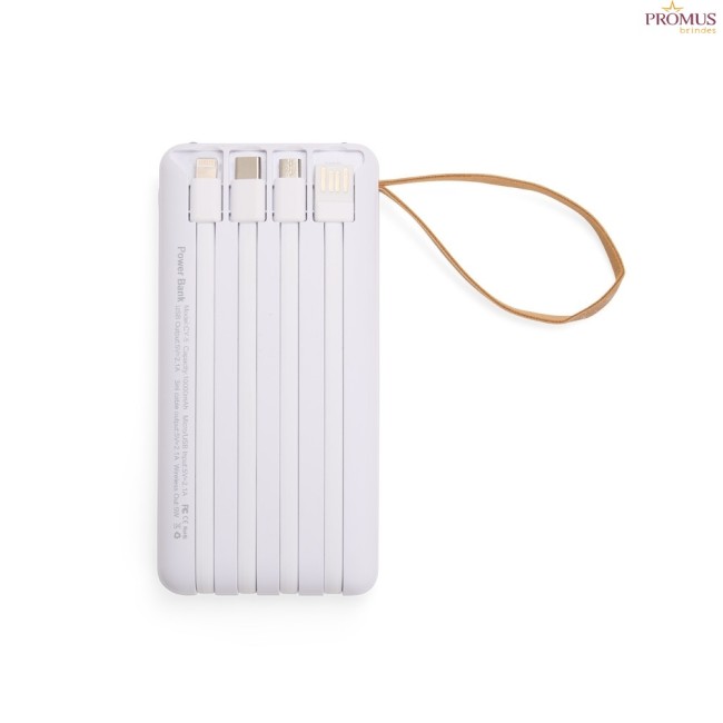 Power Bank 10.000mAh Carregamento via Indução ou Cabo Personalizado - H3318