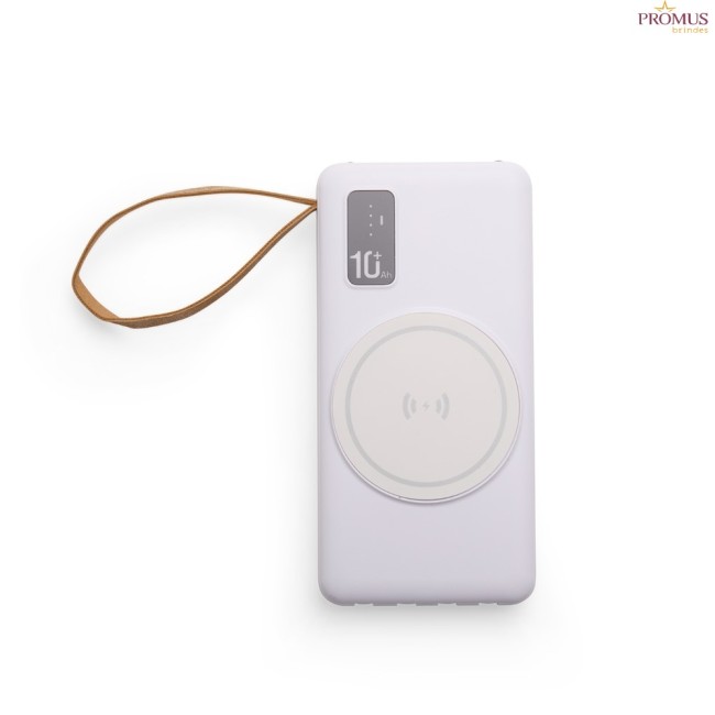 Power Bank 10.000mAh Carregamento via Indução ou Cabo Personalizado - H3318