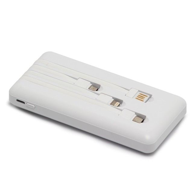 Power Bank 10.000mAh com Lanterna e Multisaídas Personalizado H3094