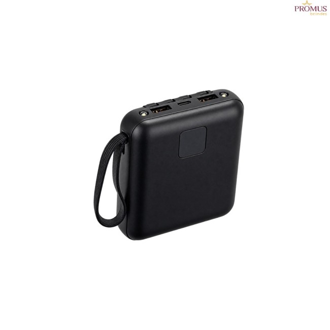 Power Bank 10.000mAh com Lanterna e Multissaídas Personalizado - H3926