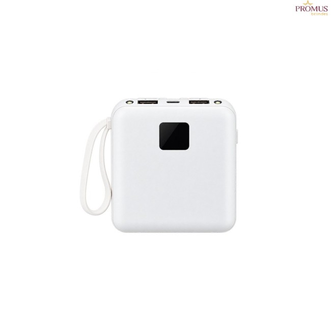Power Bank 10.000mAh com Lanterna e Multissaídas Personalizado - H3926