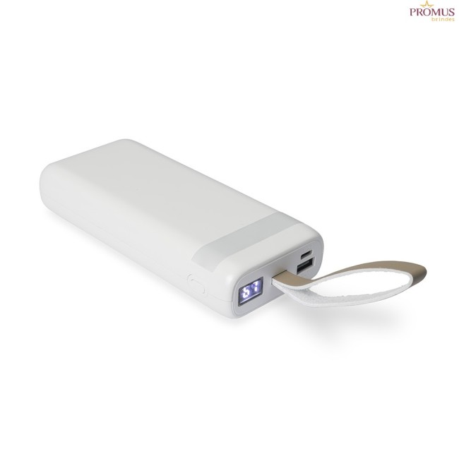 Power Bank 20.000mah com lanterna e Multisaídas Personalizado - H3279
