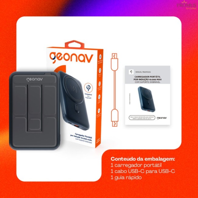 Power Bank por Indução 10.000mAh Personalizado - H3525
