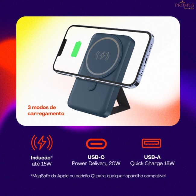 Power Bank por Indução 10.000mAh Personalizado - H3525