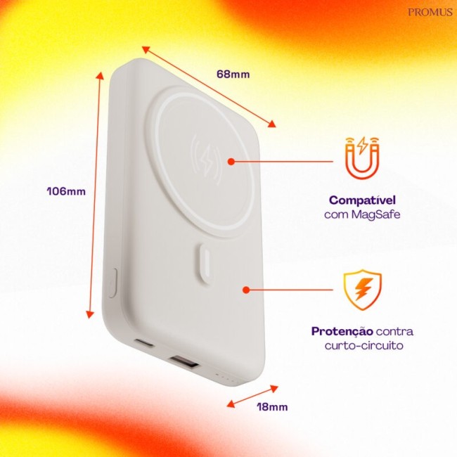 Power Bank por Indução 10.000mAh Personalizado - H3525
