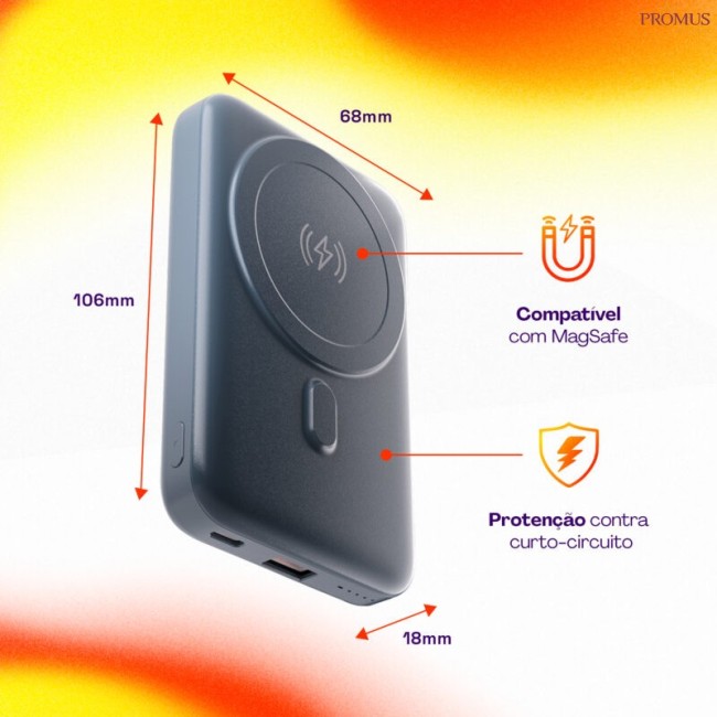 Power Bank por Indução 10.000mAh Personalizado - H3525