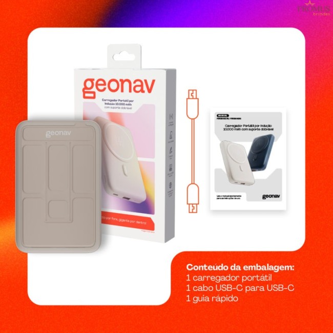 Power Bank por Indução 10.000mAh Personalizado - H3525