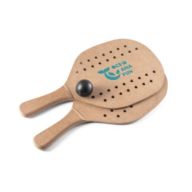 Raquete de praia em MDF com bola inclusa para Brindes Personalizados H980144